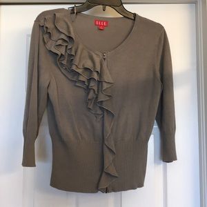 Elle Zippered front cropped Sweater